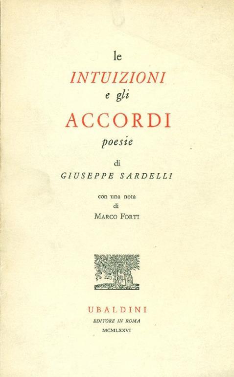 Le intuizioni e gli accordi - Giuseppe Sardelli - copertina