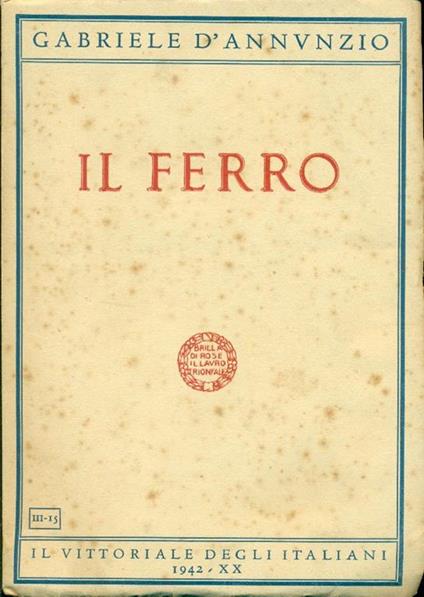 Il ferro - Gabriele D'Annunzio - copertina