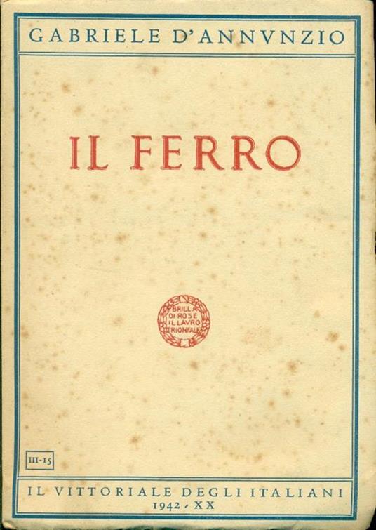 Il ferro - Gabriele D'Annunzio - copertina