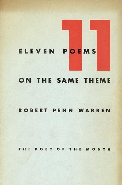 Eleven poems on the Same Theme - Robert Penn Warren - copertina