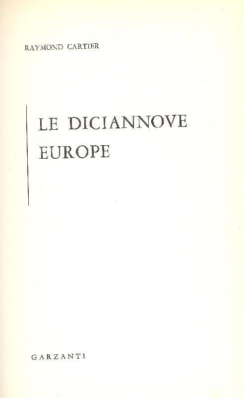 Le dicannove Europe