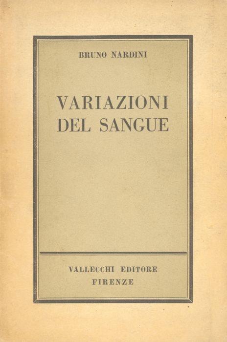 Variazioni del sangue - Bruno Nardini - copertina