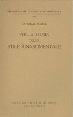Per la storia dello stile rinascimentale