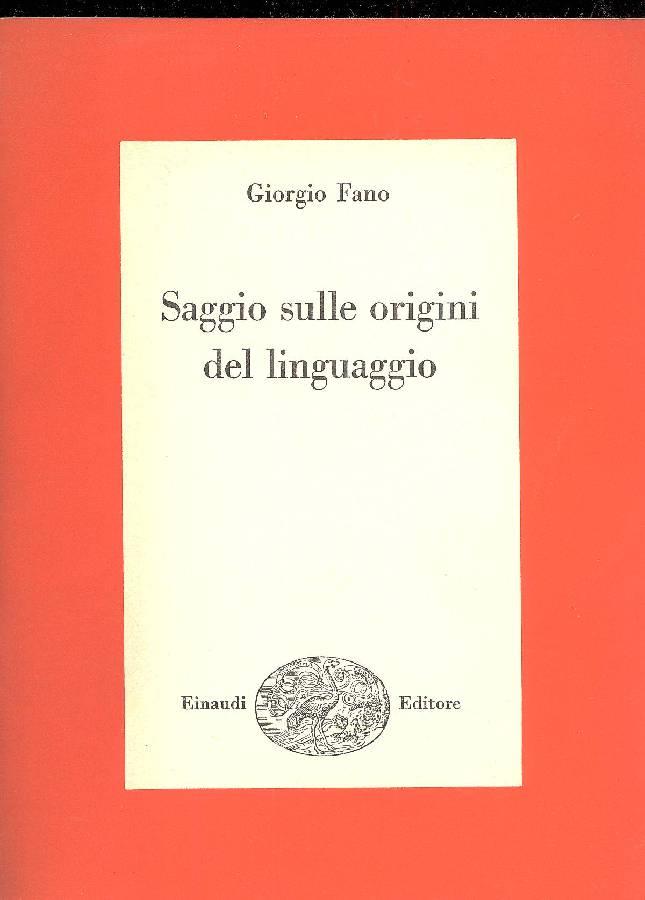 Saggio sulle origini del linguaggio