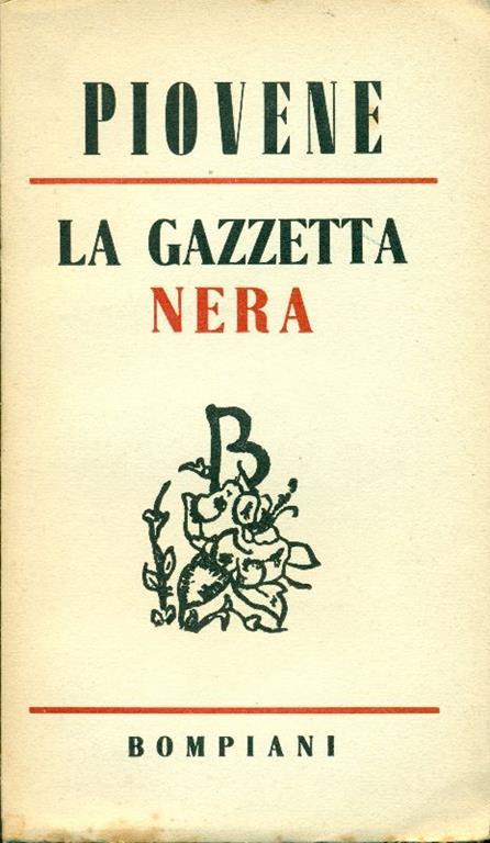 La gazzetta nera - Guido Piovene - copertina