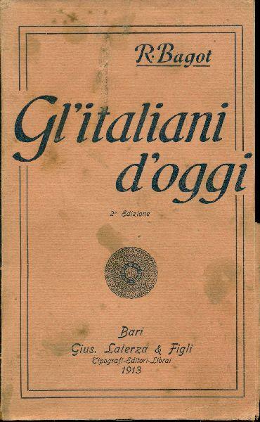 Gl' taliani d'oggi - Richard Bagot - copertina