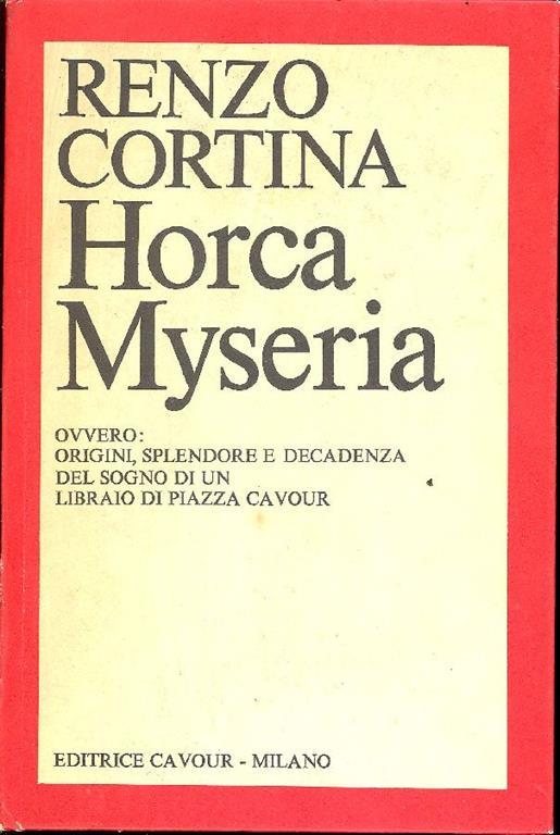 Horca Myseria - Renzo Cortina - copertina