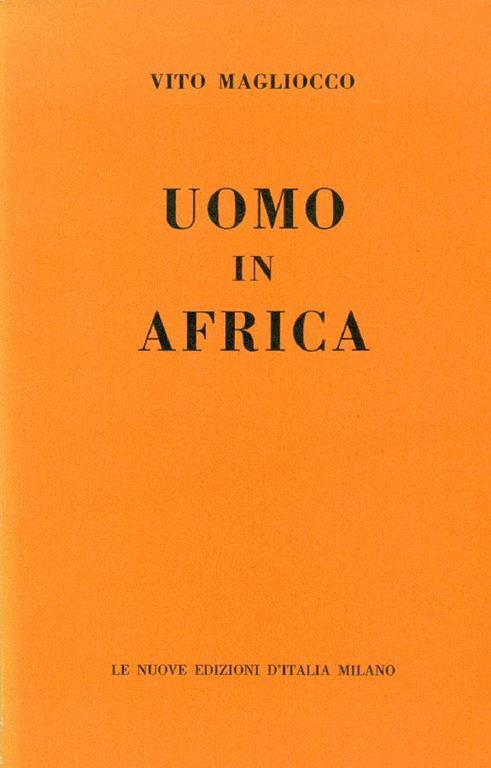 Uomo in Africa - Vito Magliocco - copertina