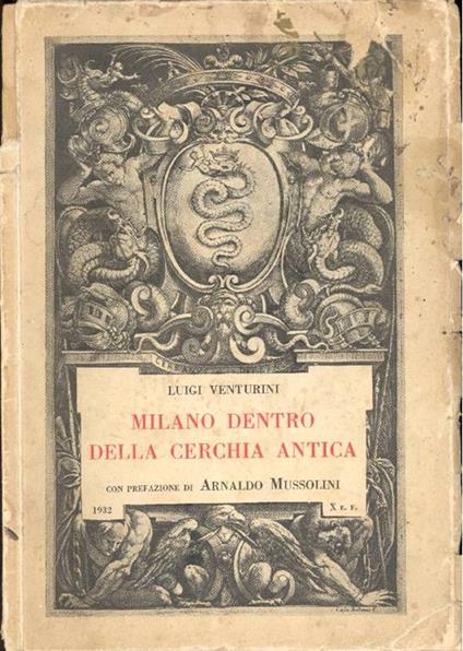 Milano dentro della cerchia antica - Luigi Venturini - copertina