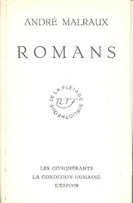 Romans - André Malraux - copertina