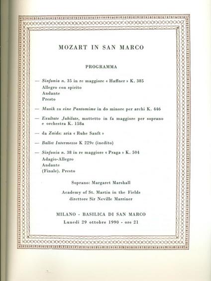 Mozart in San Marco - Armando Torno - copertina