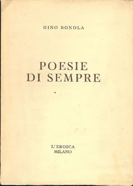Poesie di sempre - Gino Bonola - copertina