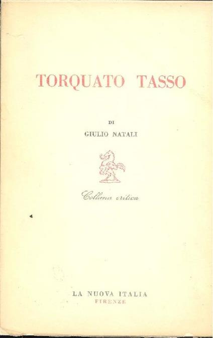 Torquato Tasso - Giulio Natali - copertina