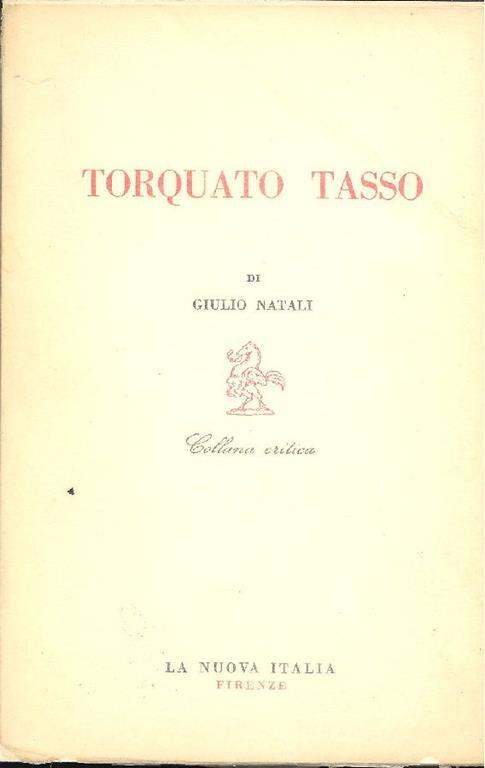 Torquato Tasso - Giulio Natali - copertina