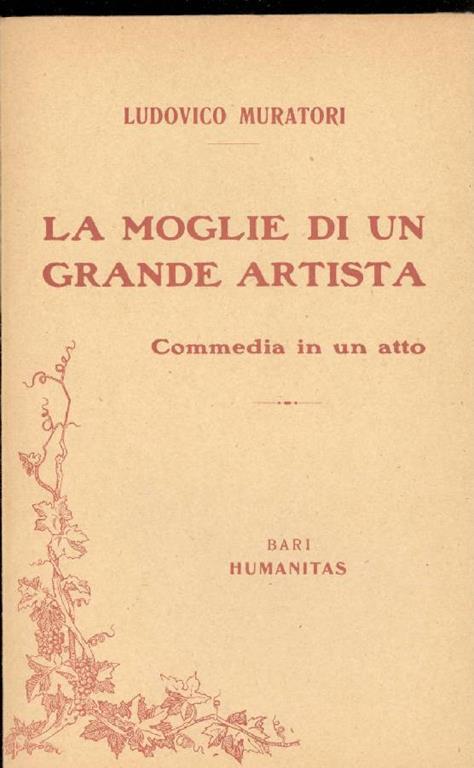 La moglie di un grande artista - Lodovico Antonio Muratori - copertina