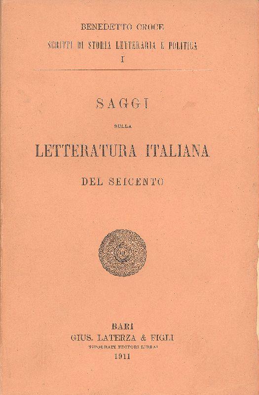 Saggi sulla letteratura italiana del Seicento. Prima edizione
