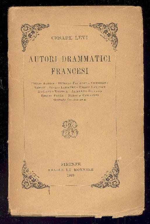 Autori drammatici francesi - Cesare Levi - copertina