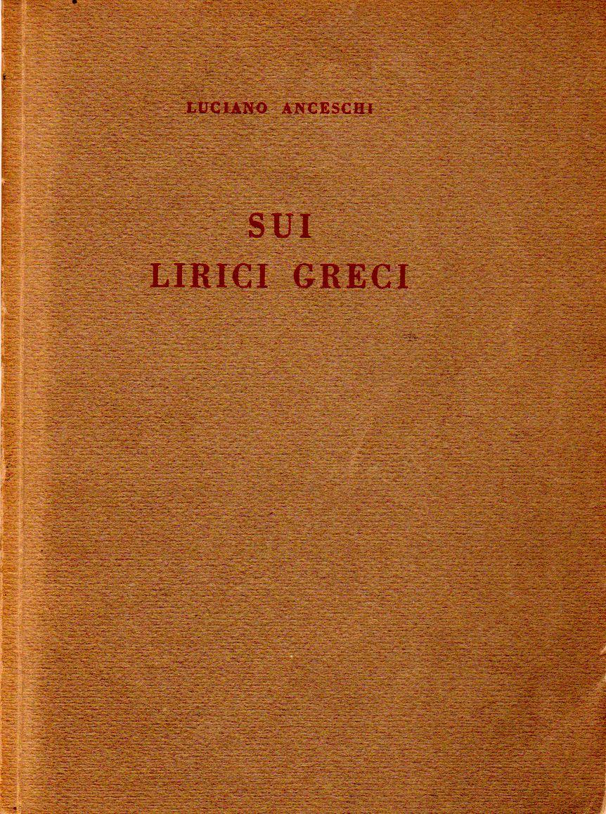 Sui lirici greci. Copia autografata