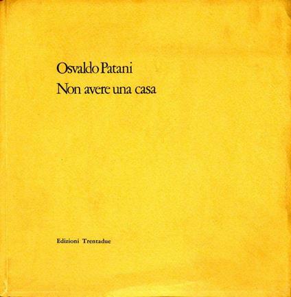 Non avere una casa - Osvaldo Patani - copertina