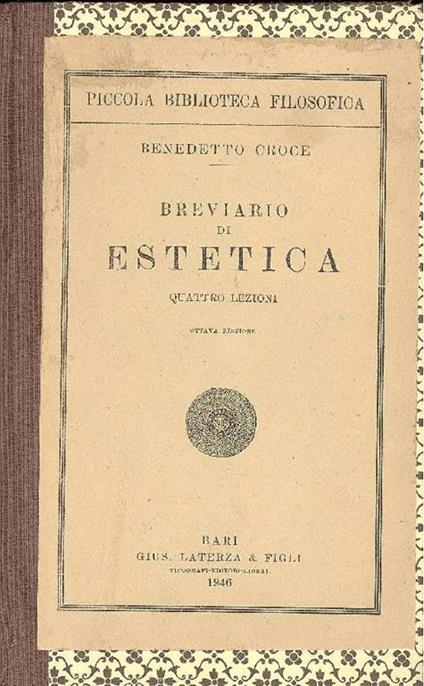 Breviario di estetica. Quattro lezioni - Benedetto Croce - copertina