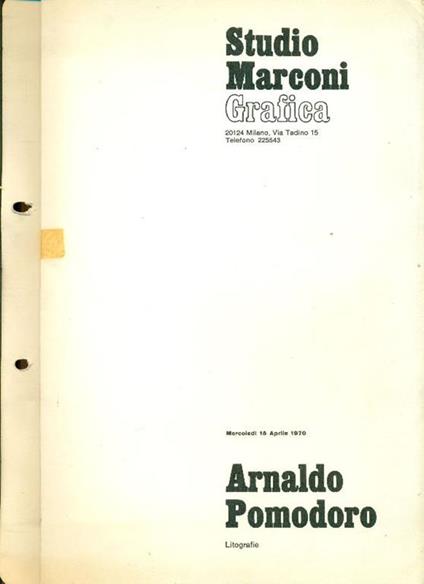 Arnaldo Pomodoro - Arnaldo Pomodoro - copertina