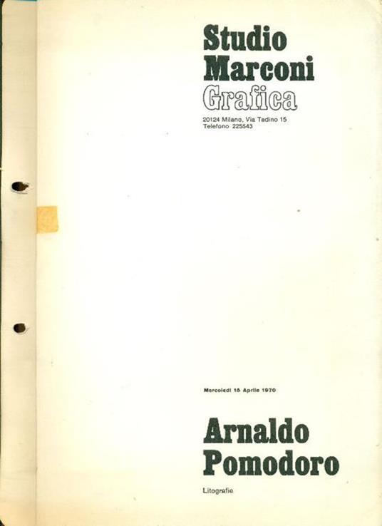 Arnaldo Pomodoro - Arnaldo Pomodoro - copertina