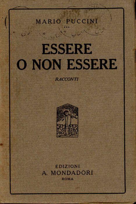 Essere o non essere - Mario Puccini - copertina