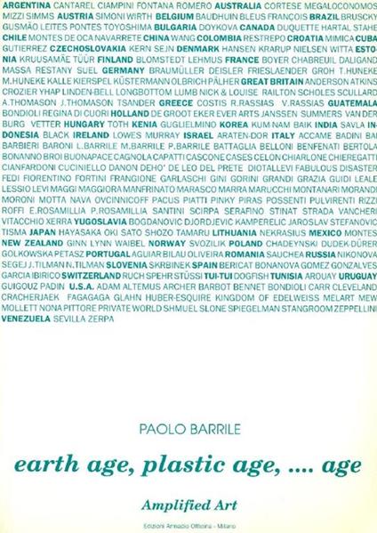Earth age, plastic age, age - Paolo Barrile - copertina