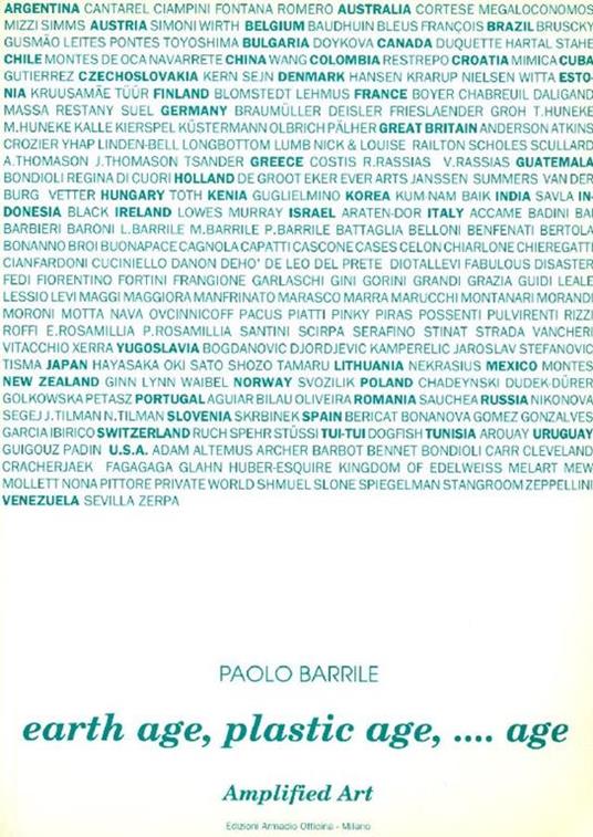 Earth age, plastic age, age - Paolo Barrile - copertina