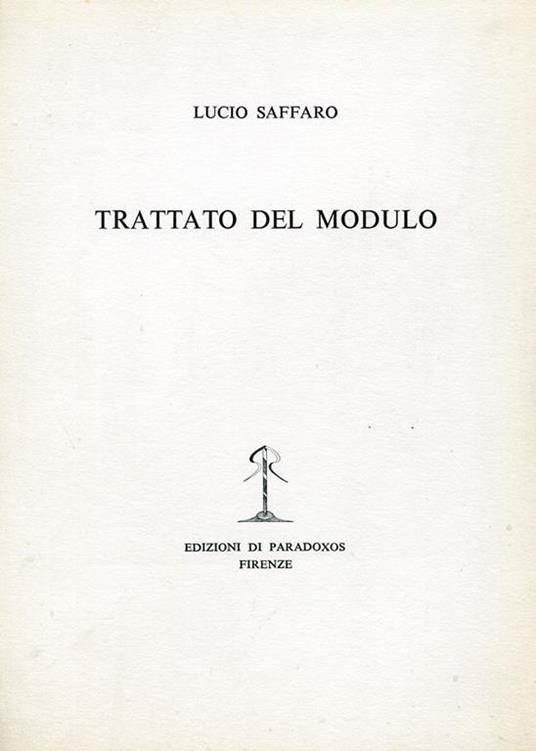 Trattato del modulo - Lucio Saffaro - copertina
