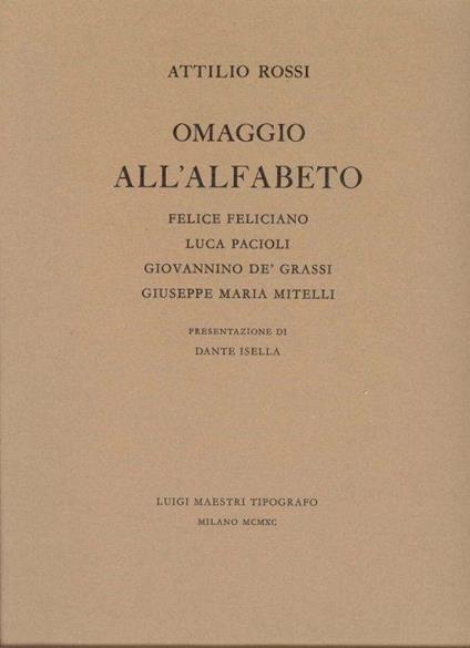Omaggio all'alfabeto - Attilio Rossi - copertina
