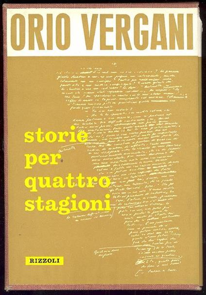 Storie per quattro stagioni - Orio Vergani - copertina