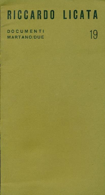 Riccardo Licata - Riccardo Licata - copertina