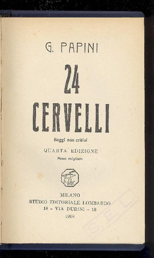 24 cervelli. Saggi non critici