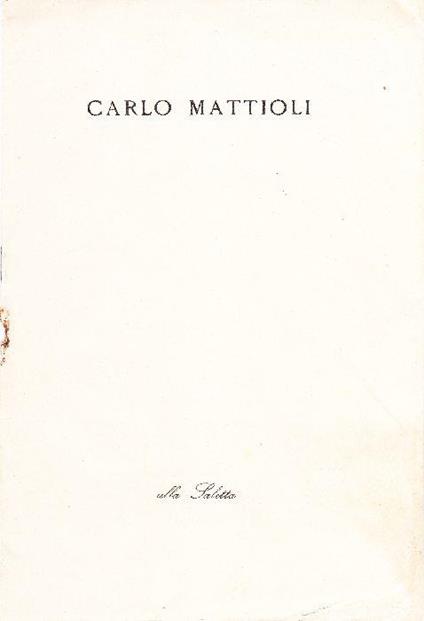 Carlo Mattioli - Carlo Mattioli - copertina