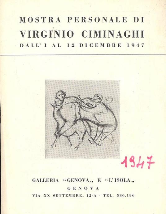Mostra personale di Virginio Ciminaghi - Virginio Ciminaghi - copertina