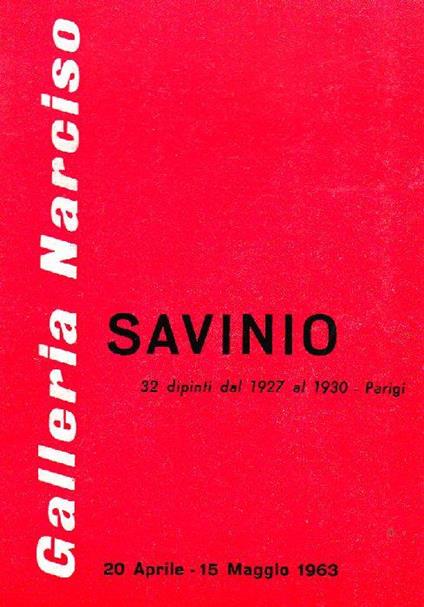 Savinio. 32 dipinti dal 1927 al 1930 - Parigi - Alberto Savinio - copertina