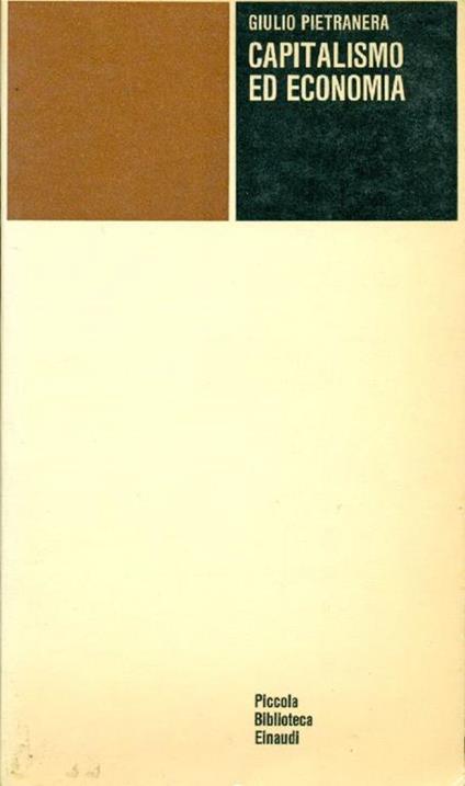 Capitalismo ed economia - Giulio Pietranera - copertina