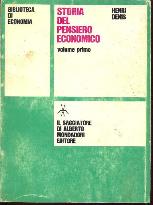 Storia del pensiero economico - Henri Denis - copertina