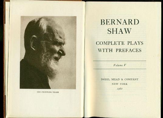 Complete plays with prefaces. Volume V - George Bernard Shaw - copertina