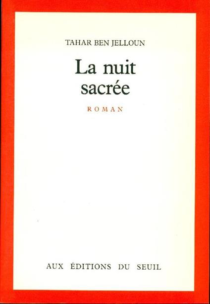 La nuit sacrée - Tahar Ben Jelloun - copertina