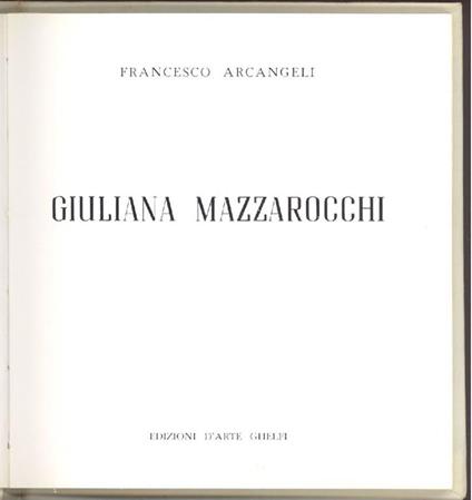 Giuliana Mazzarocchi - Francesco Arcangeli - copertina