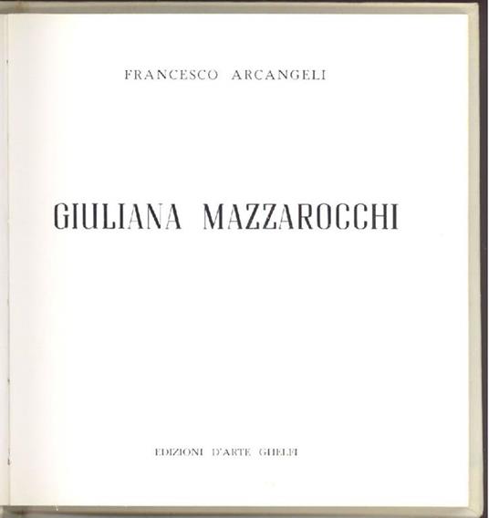 Giuliana Mazzarocchi - Francesco Arcangeli - copertina