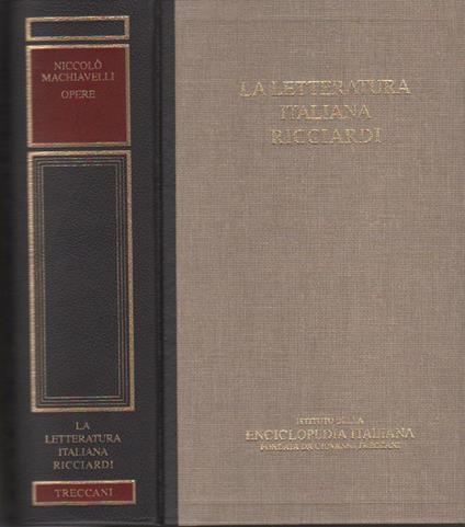 Opere - Niccolò Machiavelli - copertina