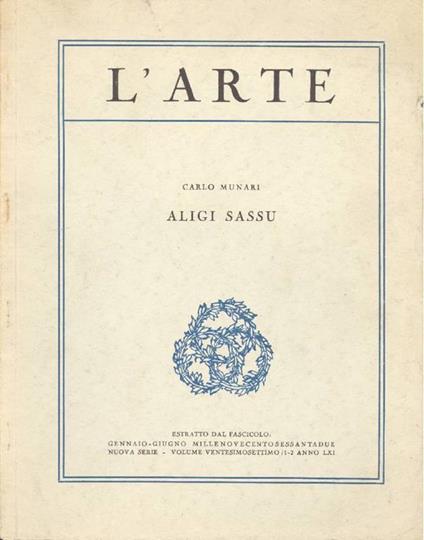 Aligi Sassu - Carlo Munari - copertina