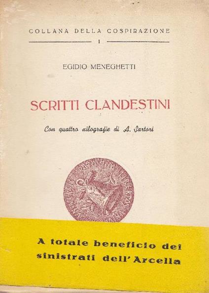 Scritti clandestini - Egidio Meneghetti - copertina