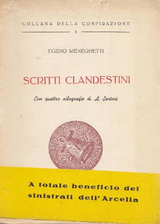 Scritti clandestini - Egidio Meneghetti - copertina