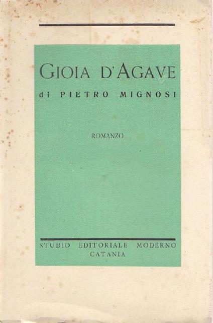 Gioia d'Agave - Pietro Mignosi - copertina