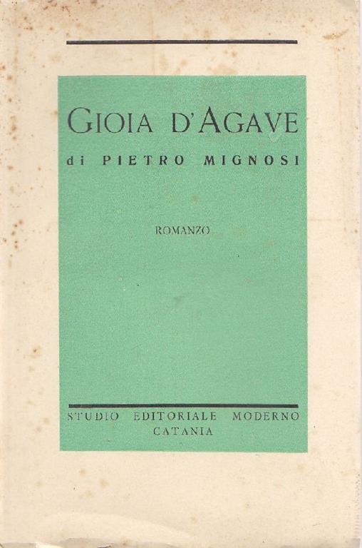 Gioia d'Agave - Pietro Mignosi - copertina