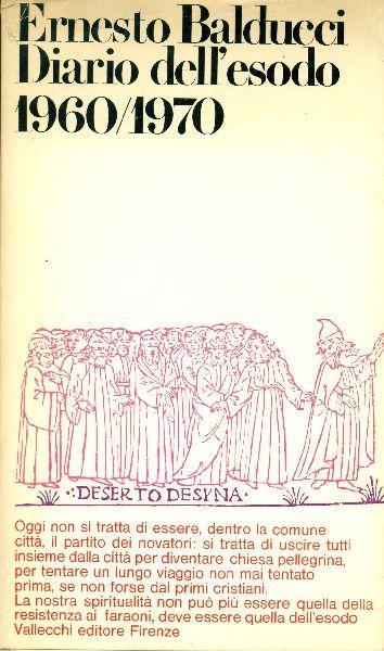 Diario dell'esodo 1960/1970 - Ernesto Balducci - copertina